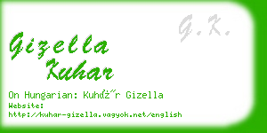 gizella kuhar business card